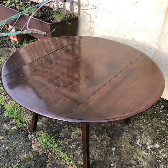 Ercol Old Colonial 1960 s Drop Leaf Kitchen Dining Table Oval Shape Etsy