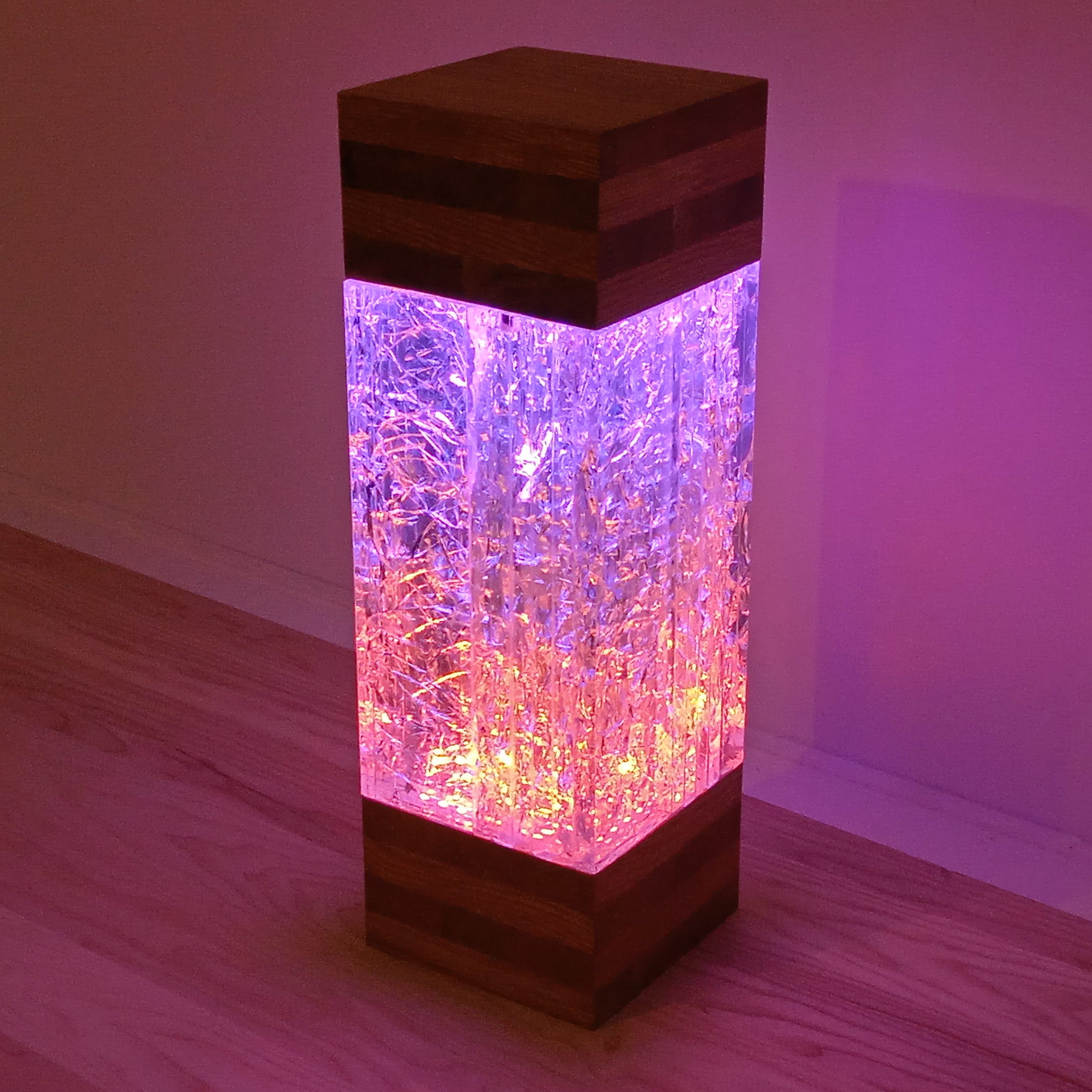 Modern Lava Lamp Night Light Wood Lamp Unique Gift Etsy