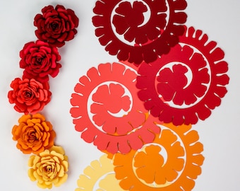 Gerolde Rozenpapier Bloem SVG | Digitaal bestand voor Cricut & Silhouette