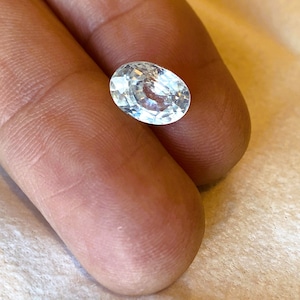 Witte zirkoon, 3,51 kt, natuurlijk, AAAAAA, FL, gecertificeerd onverwarmd topedelsteenkwaliteit met uitstekende schittering en vuur. Leuk! Collectorsitem.