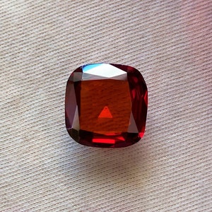 Pigeon Ruby, 14 x 14 mm (15 ct.), AAAAA, cushion cut, Lab created, Top Gem Quality, signature cut to the excellent brilliance. Beautiful!