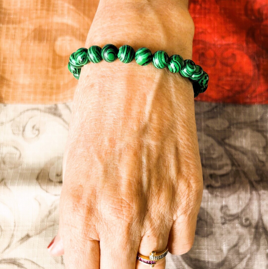 Jan Dee Natural Genuine Obsidian Rainbow Ocular Bracelet - 8-16mm Beads, 18cm Length, Unisex Crystal Bracelet - View #11