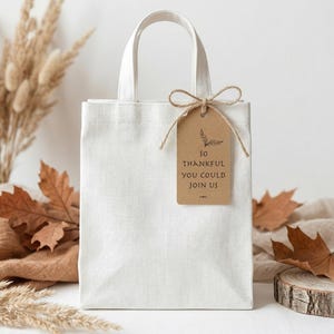 Kraft Favor Tags, Thanksgiving, Friendsgiving, Autumn Party, Thankful You Could Join Us