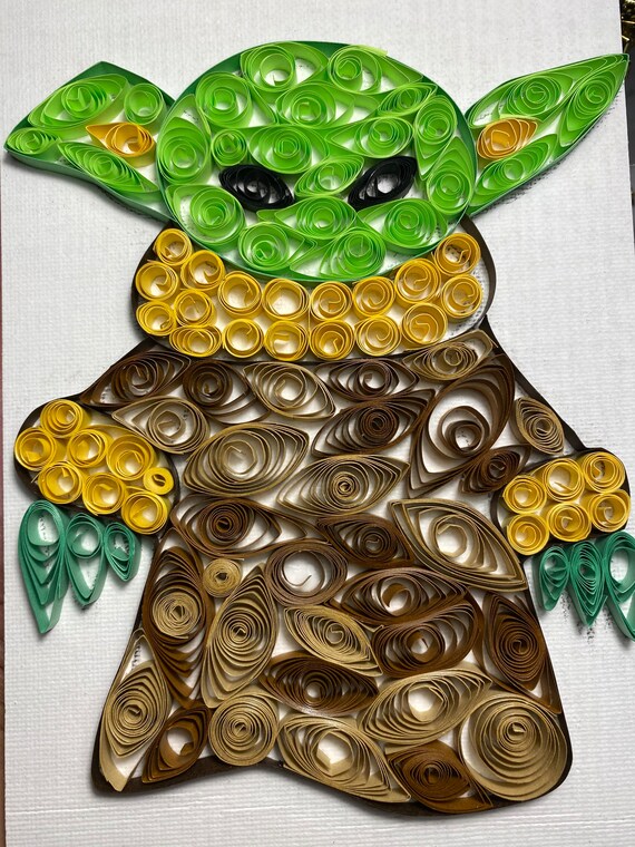Baby Yoda Paper Quilling Etsy