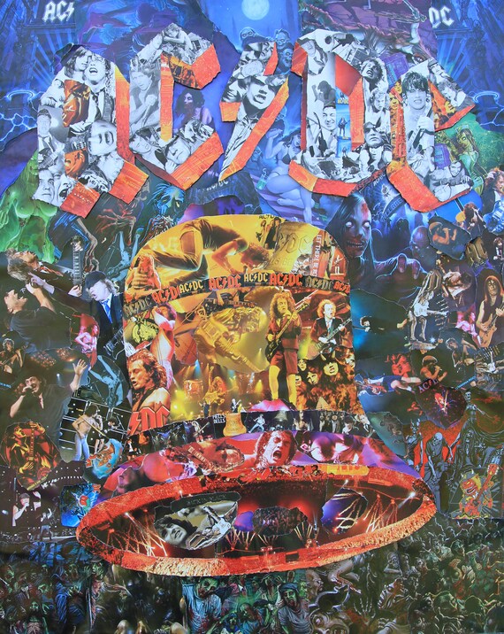 Dc Art Print Acdc Painting Print Ac Ac Dc Canvas