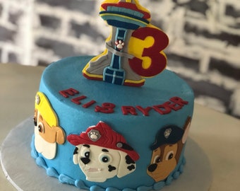 paw patrol cake etsy