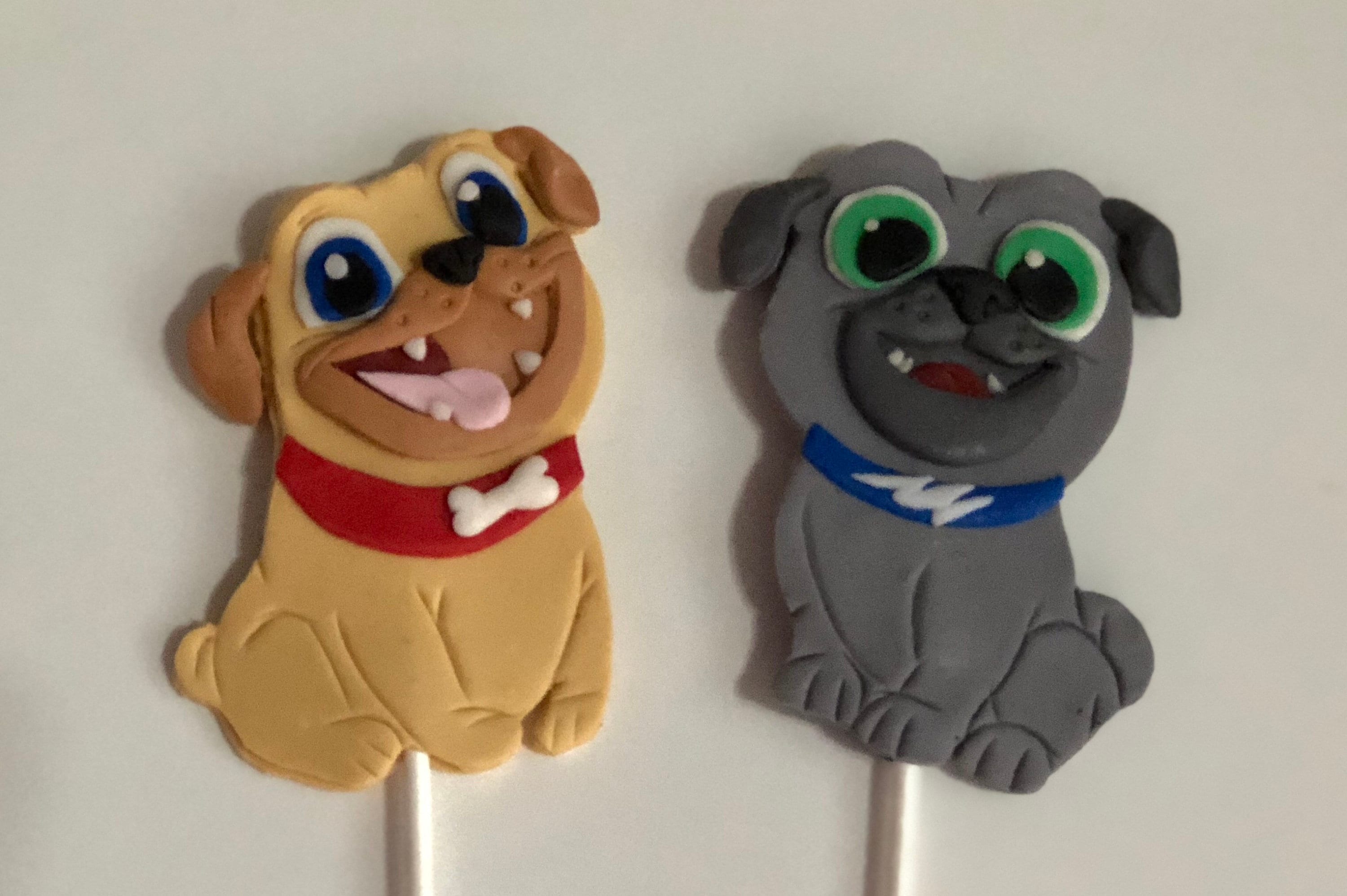 Puppy Dog Pals Cake Topper Fondant Rolly Bingo | Etsy