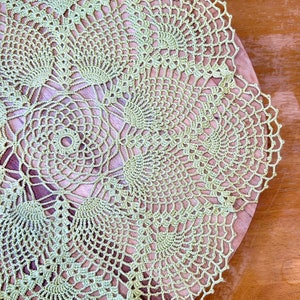 Leaves in a Web Crochet Doily Pattern, PDF Digital Download