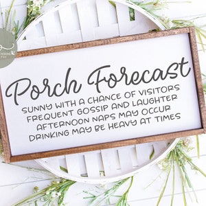 Porch Forecast - Sunny With A Chance Of Visitors - Digital Cut File - svg, dxf, png & eps