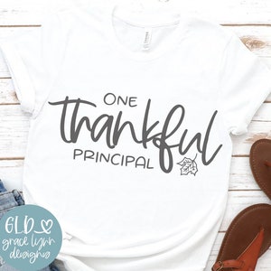 One Thankful Principal - digitaal snijbestand - svg, dxf, png en eps