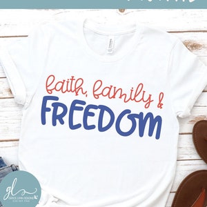 Faith Family & Freedom - digitaal snijbestand - SVG, DXF, PNG