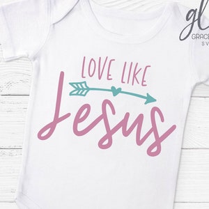 L'amour comme Jésus - Fichier de coupe Saint Valentin - SVG, DXF et PNG
