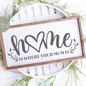 Zuhause ist, wo deine Mutter ist - Digitale Schnittdatei - SVG, DXF und PNG