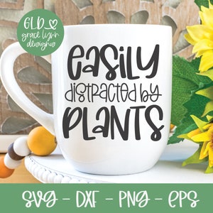 Leicht Abgelenkt Von Pflanzen - Frühlings-Digitalschnitt-Datei - svg, dxf, png & eps