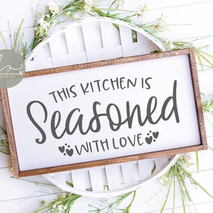 Diese Küche ist mit Liebe gewürzt - Küche Digital Cut File - SVG, DXF & PNG