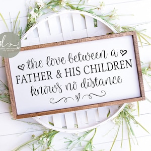 L'amore tra un padre e i suoi figli non conosce distanza - File di taglio digitale per la festa del papà - SVG, DXF e PNG