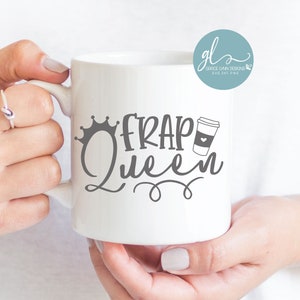 Frap Queen - koffie digitaal snijbestand - SVG, DXF en png