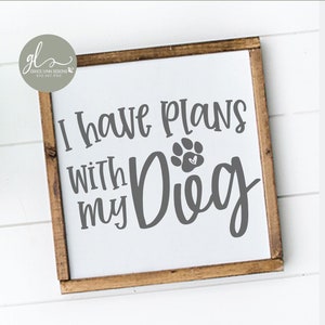 Ho dei progetti con il mio cane - File di taglio digitale - SVG, DXF e PNG