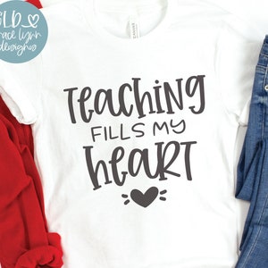 Lehre Fills My Heart - Valentinstag Digital Cut File - svg, dxf, png, eps