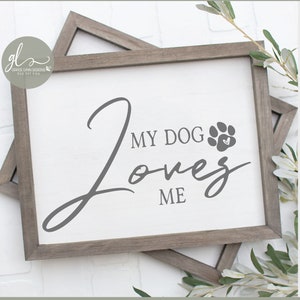Il mio cane mi ama - File di taglio digitale - SVG, DXF e PNG