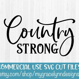 Country Strong - Arquivo de corte SVG
