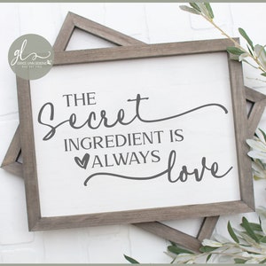 L'ingrédient secret est toujours l'amour - fichier numérique de cuisine - SVG, DXF et PNG