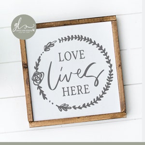 Love Lives Here - File di taglio digitale - SVG, DXF e PNG