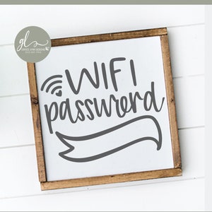 Wi-Fi Passwort - Digital Cut File - SVG, DXF & PNG