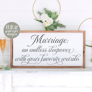Marriage An Endless Sleepover With Your Lieblings-Weirdo - Hochzeit Digital Cut File - svg, dxf, png & eps