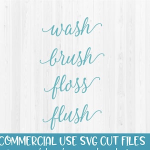 Laver la soie dentaire à la brosse - fichier de coupe SVG