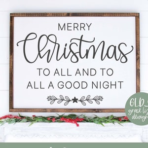 Vrolijk kerstfeest voor iedereen en iedereen een goede nacht