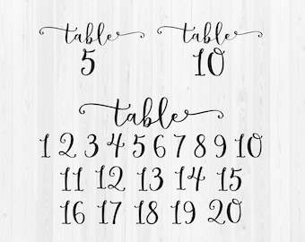 Free Free 293 Wedding Table Numbers Svg SVG PNG EPS DXF File