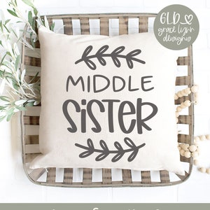 Mittlere Schwester - Digital Cut File - svg, dxf, png, eps