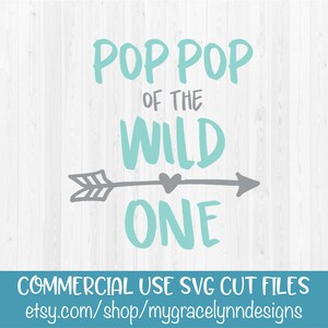 PopPop of the Wild One: gesneden SVG-bestanden eerste verjaardag