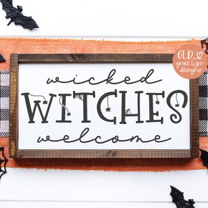 Bienvenidas las brujas malvadas - Archivo de corte digital de Halloween - SVG, DXF, PNG y EPS
