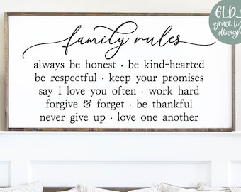 Family Rules SVG Quote | Family Rules Sign | Family SVG | Home SVG | Family Quote | Family Sign svg | Farmhouse Sign svg