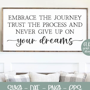 Abraza el viaje, confía en el proceso / Cita inspiradora / Cita inspiradora / Cita motivacional / Cita de amor propio