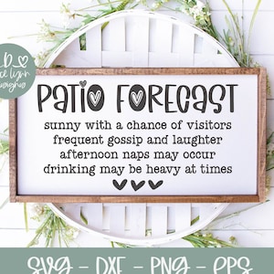Pronóstico del patio SVG - Patio divertido SVG / Letrero de patio divertido / Letrero de bienvenida de patio divertido / Cita de patio SVG