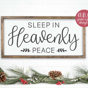 Dormi nella pace celeste SVG / Natale SVG / Citazione natalizia / Natale religioso SVG / Notte silenziosa / Notte santa SVG