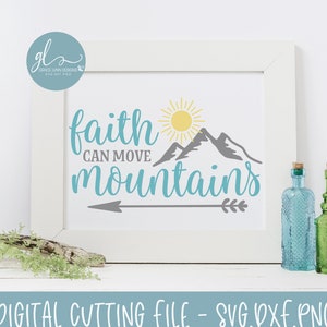 Der Glaube kann Berge versetzen - Digital Cut File - SVG, DXF & PNG