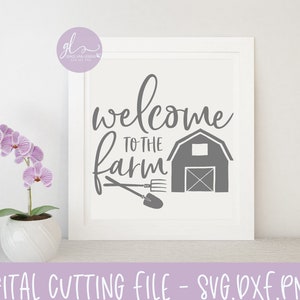 Benvenuti alla fattoria - File di taglio digitale - SVG, DXF e PNG