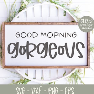 Buenos días, preciosa - Archivo de corte digital para baño (svg, dxf, png, eps)