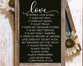 Love Is - Bible Verse - 1 Corinthians - SVG Cut File