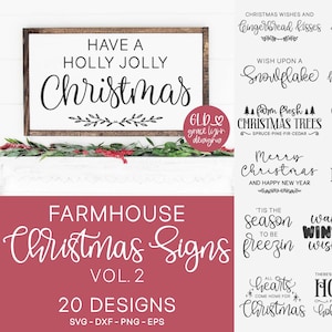 Farmhaus Weihnachtsschild SVG Bundle Vol. 2, Weihnachtszitat SVG, Weihnachten SVG, Bauernhaus Weihnachtsschild svg, Weihnachtsdateien für Cricut