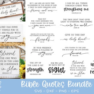 Bible Quotes Bundle - 17 Bible Verse Sign Designs - Scripture SVG Bundle | Religious SVG | Scripture Quotes | Christian Sign Designs