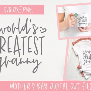Die größte Oma der Welt - Muttertag Digitale Schneidedatei - SVG, DXF und PNG