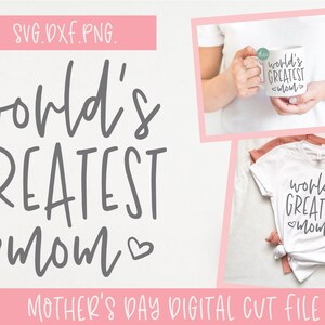 Die größte Mutter der Welt - Muttertag Digitale Schneidedatei - SVG, DXF und PNG