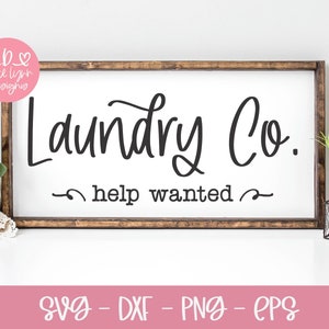 Wäsche Co. Hilfe Gesucht | Wäsche SVG | Waschküche SVG | Waschküche Schild Design | Wäsche-Spruch