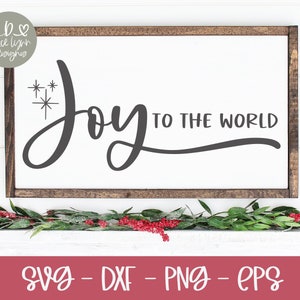 Alegría para el mundo - Archivo digital de corte navideño (svg, dxf, png y eps)