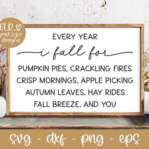 Every Year I Fall For Quote svg | Fall Quote svg | Autumn svg quote | Autumn Quote svg | Inspirational Fall Sign svg | Fall Activities Quote